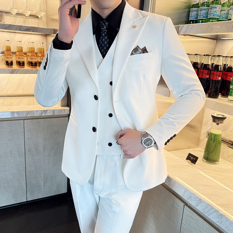 Men Formal Wear For Dinner - Costumes blancs pour hommes, 3 pièces,