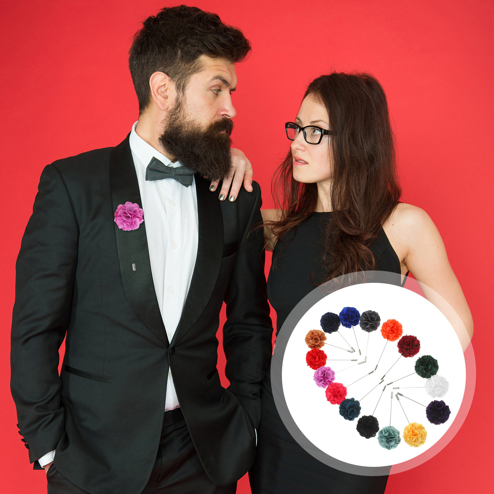 Men Formal Wear Clothes - 16 Pièces Broche Élégante pour Homme