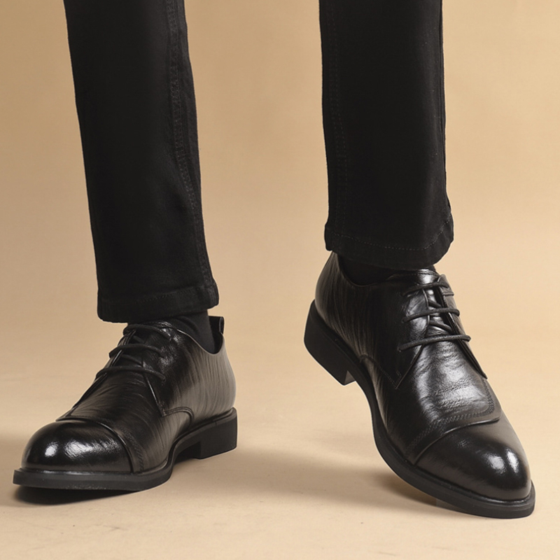 Men'S Formal Office Wear Shoes - Chaussures Oxford en cuir avec détails