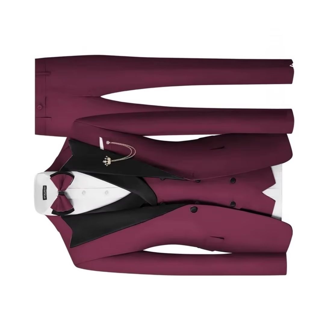 Men Formal Wear For Dinner - Costume de smoking 3 pièces ajusté