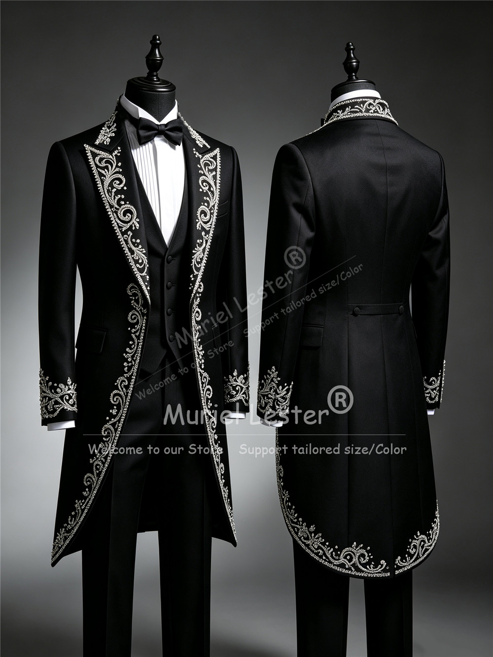 Men Formal Wear Clothes - Costume de smoking pour homme orné