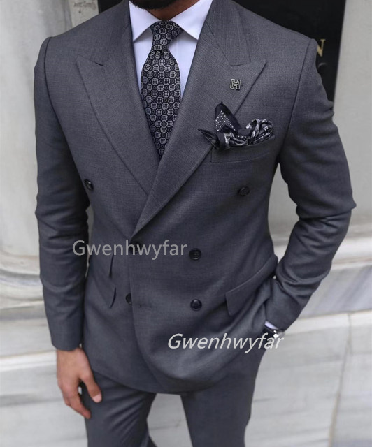 Men Formal Wear Clothes - Gwenhwyar-Veste à Double Boutonnage pour Homme,