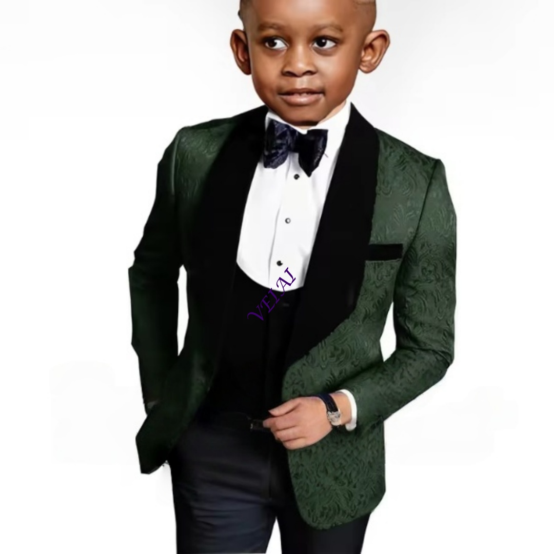 Men Formal Wear Clothes - Costume trois pièces à fleurs pour