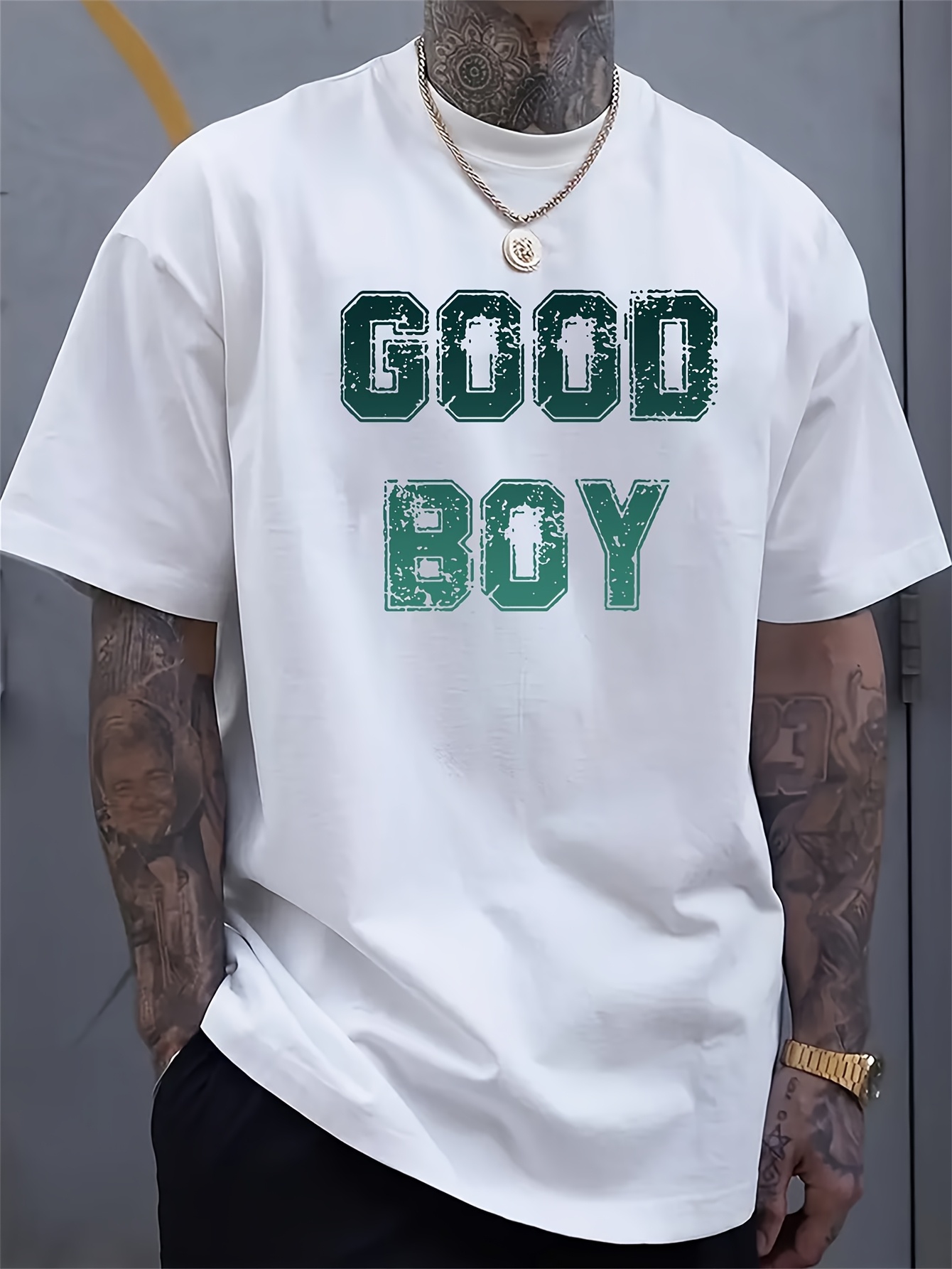 Men'S Urban Formal Wear - T-shirt imprimé « Good Boy »