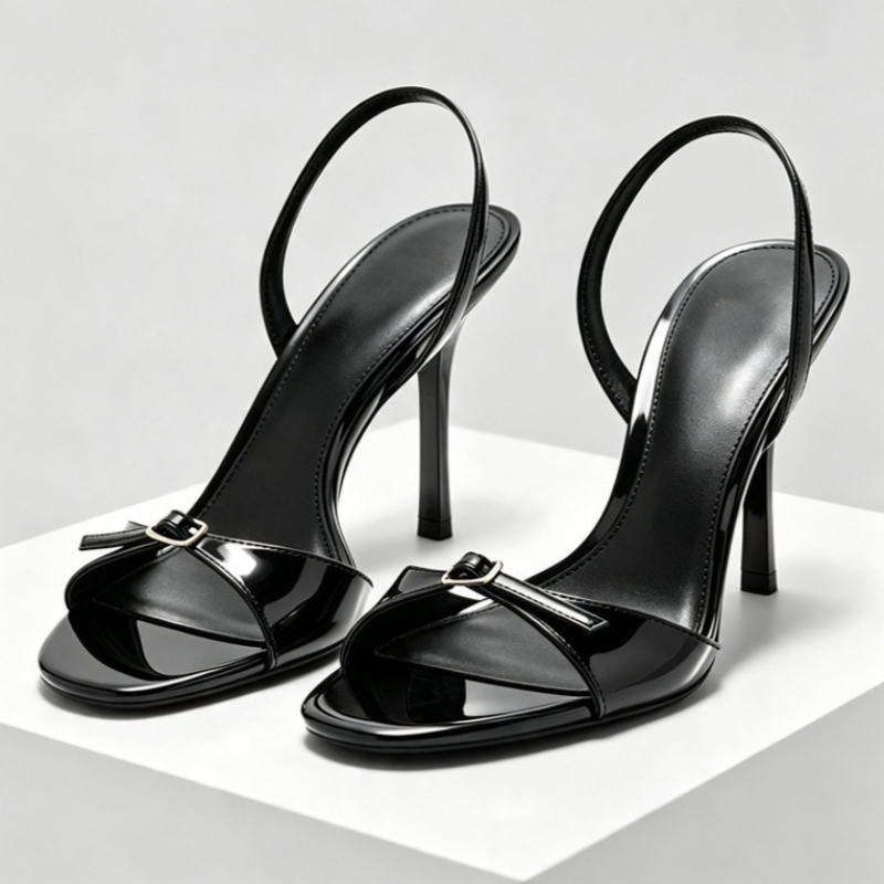 Sandales à talons en cuir vern - Formal Belt Leather Thin avis et prix