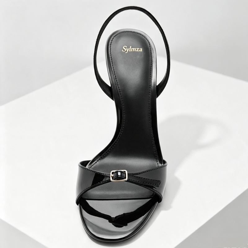 Sandales à talons en cuir vern - Formal Belt Leather Thin avis et prix