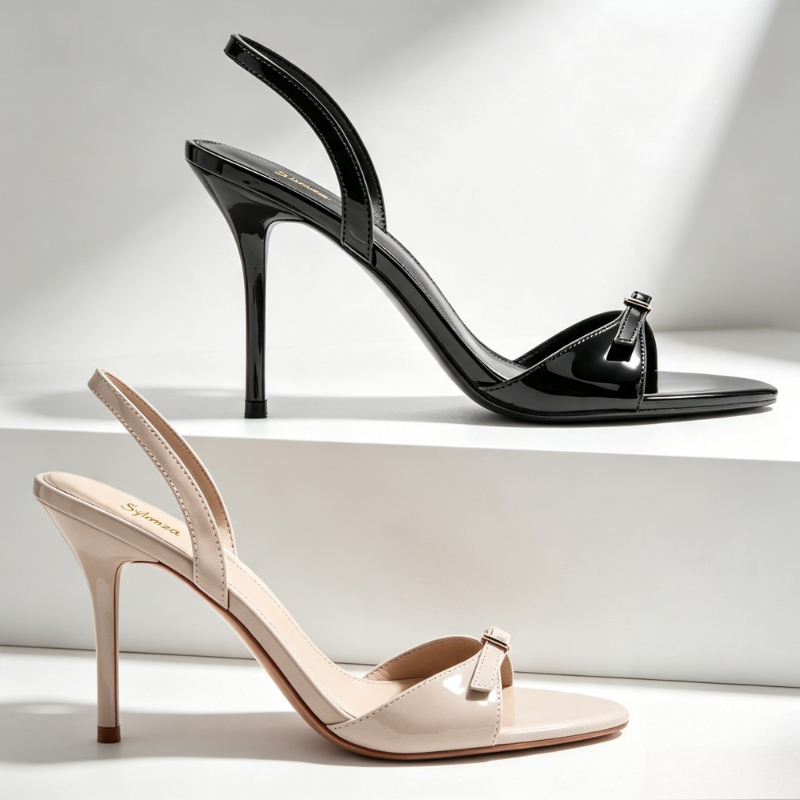 Sandales à talons en cuir vern - Formal Belt Leather Thin avis et prix