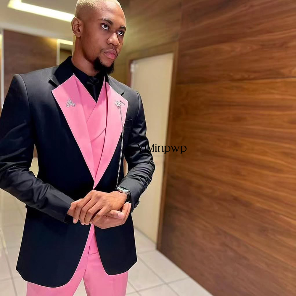 YiMinpwp beau costume rose pou - Men Formal Wear Clothes avis et prix