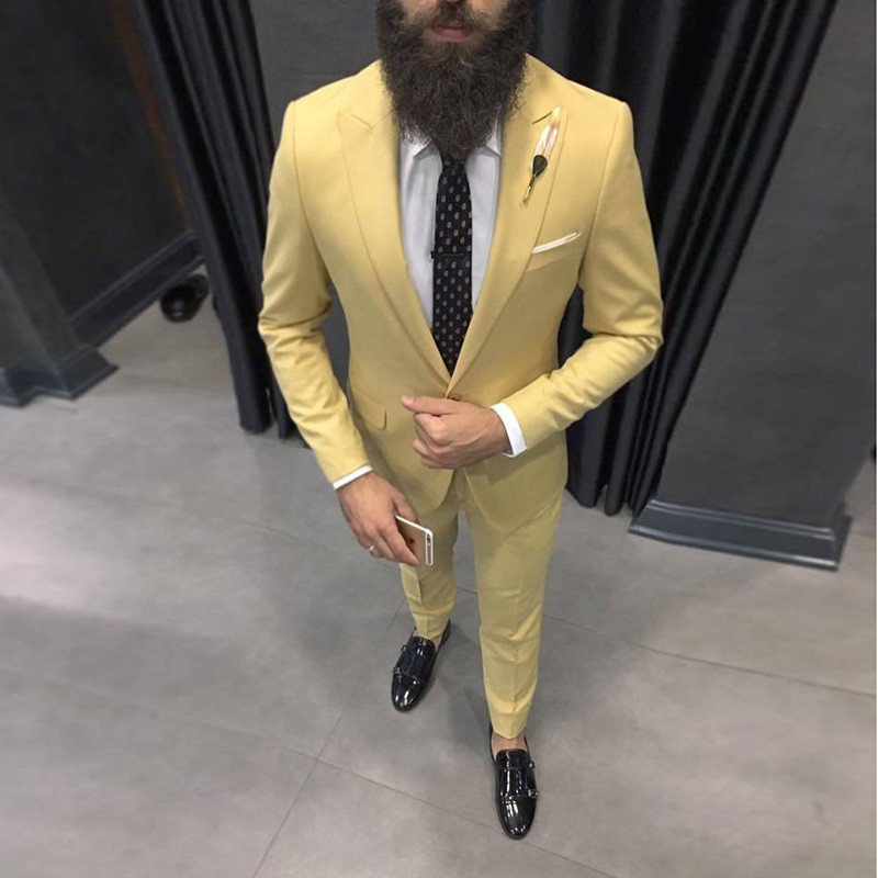 2025 derniers costumes jaunes  - Men Formal Wear For Dinner avis et prix