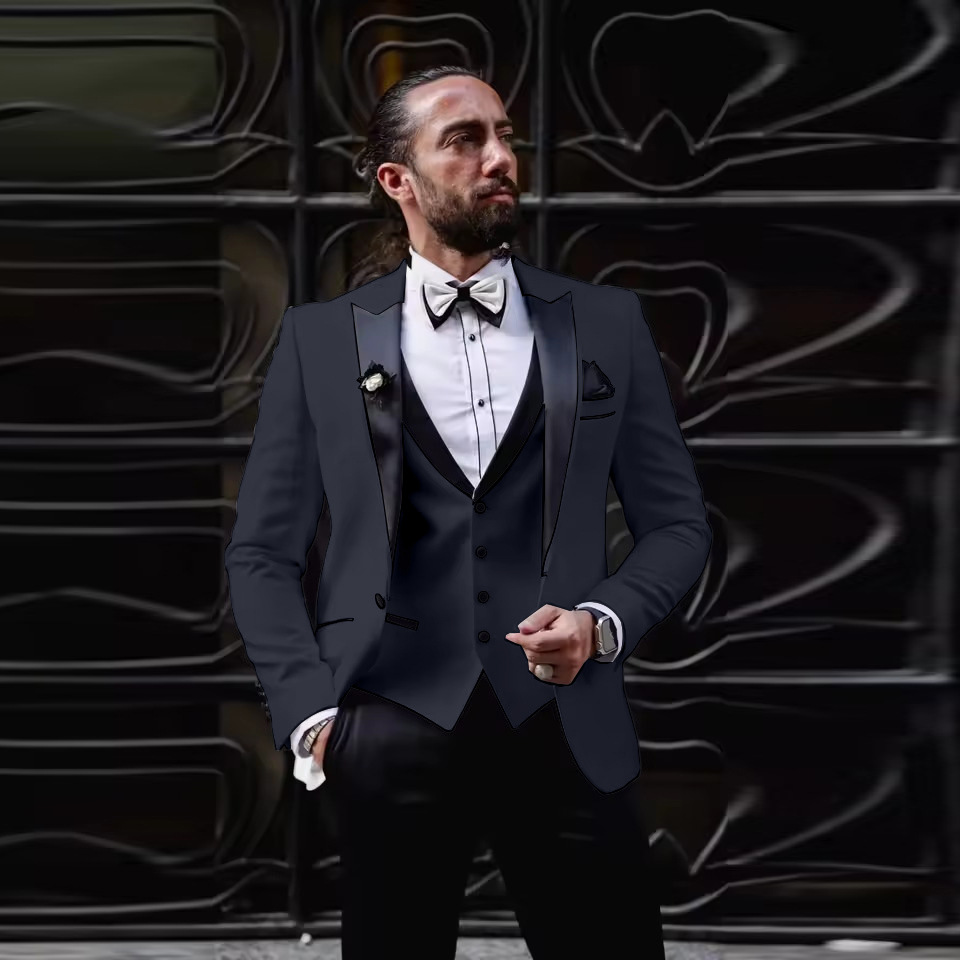 Costume de smoking 3 pièces po - Men Formal Wear For Dinner avis et prix