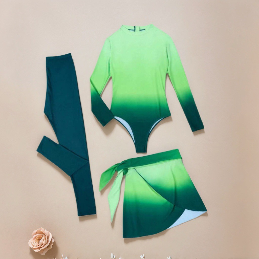 Maillot de bain bleu à manches - Slim Fit Suit Set avis et prix